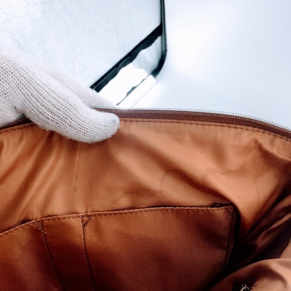 Fossil Canvas Tote Tan Floral Leaf Print Zip Top Medium Textile Shoulder Bag - Picture 16 of 16